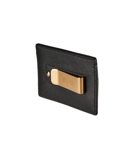 gold versace money clip|Versace card case.